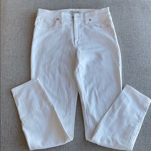 Madewell white high rise jeans
